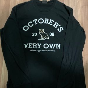 Black long sleeve OVO shirt in good condition